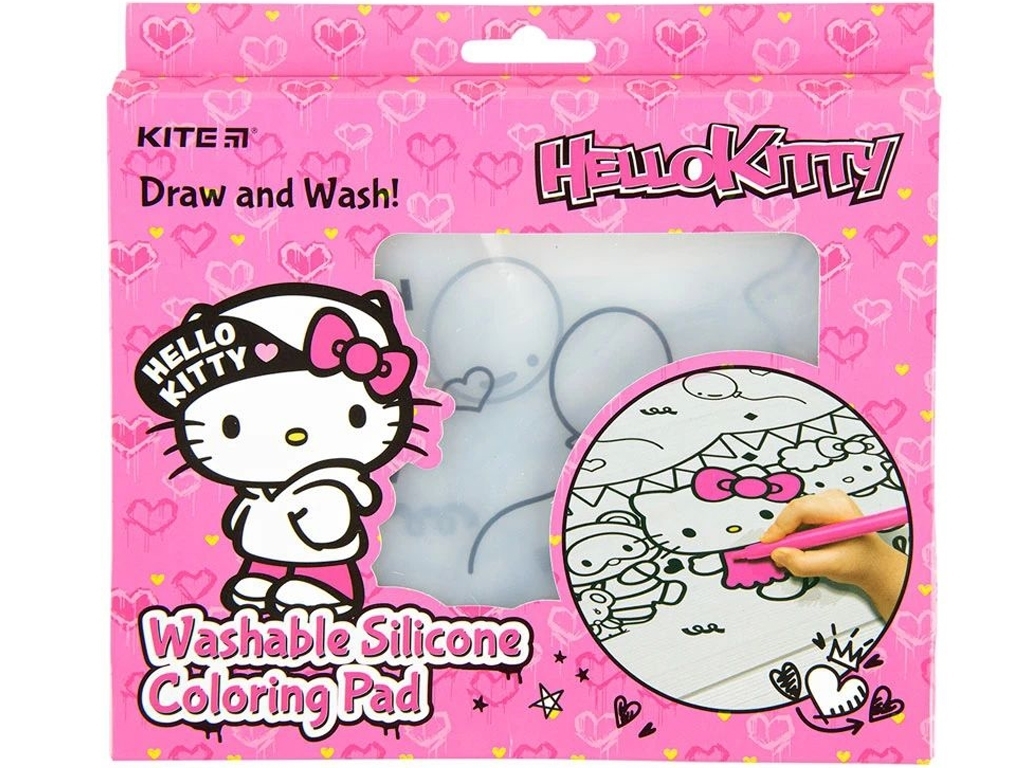 Подкладка раскраска силиконовая Hello Kitty 30х40см, Kite