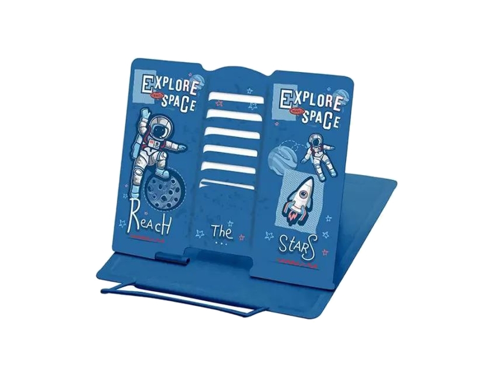 Подставка для книг металлическая Explore space 21х19 см, KIDIS 13110