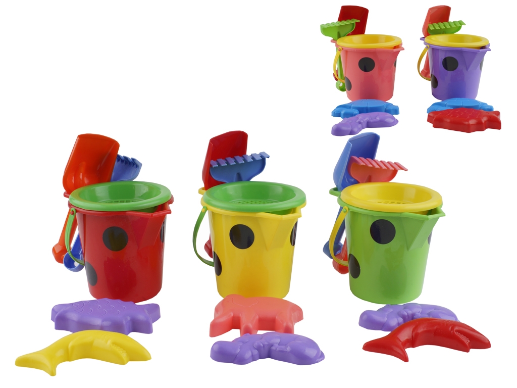 Набор для песочницы малый S0006, 16 см, с ведерком и ситечком, M Toys
