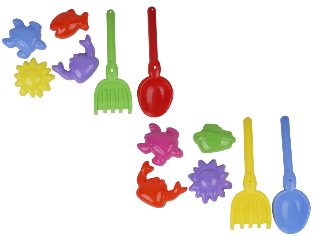 Набор для песочницы №6 21243, лопатка и грабли, 9 предметов, M Toys