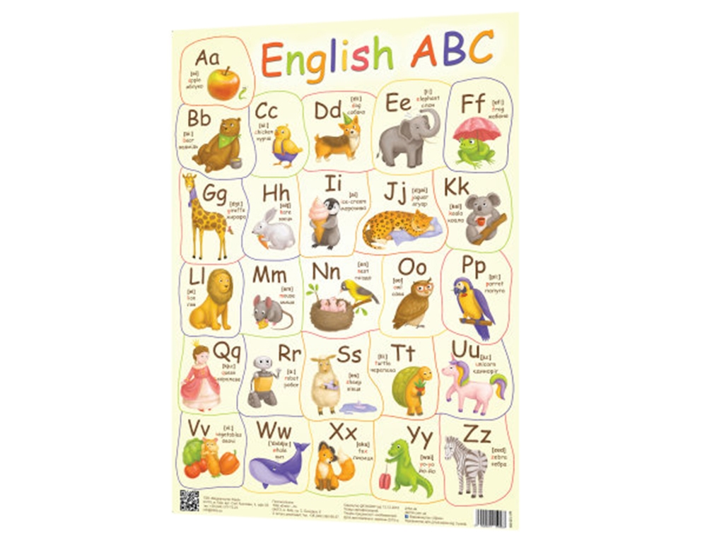 Плакат "English ABC", Zirka