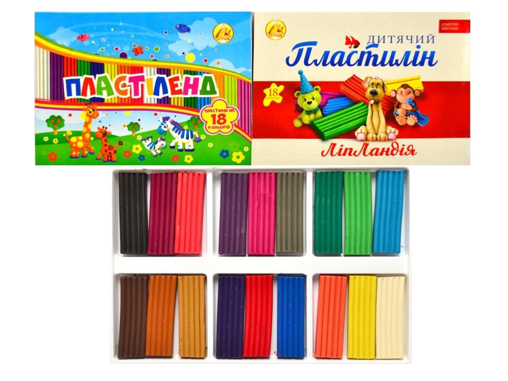 Пластилин 18 цветов, Тетрадь ТЕ461373/340