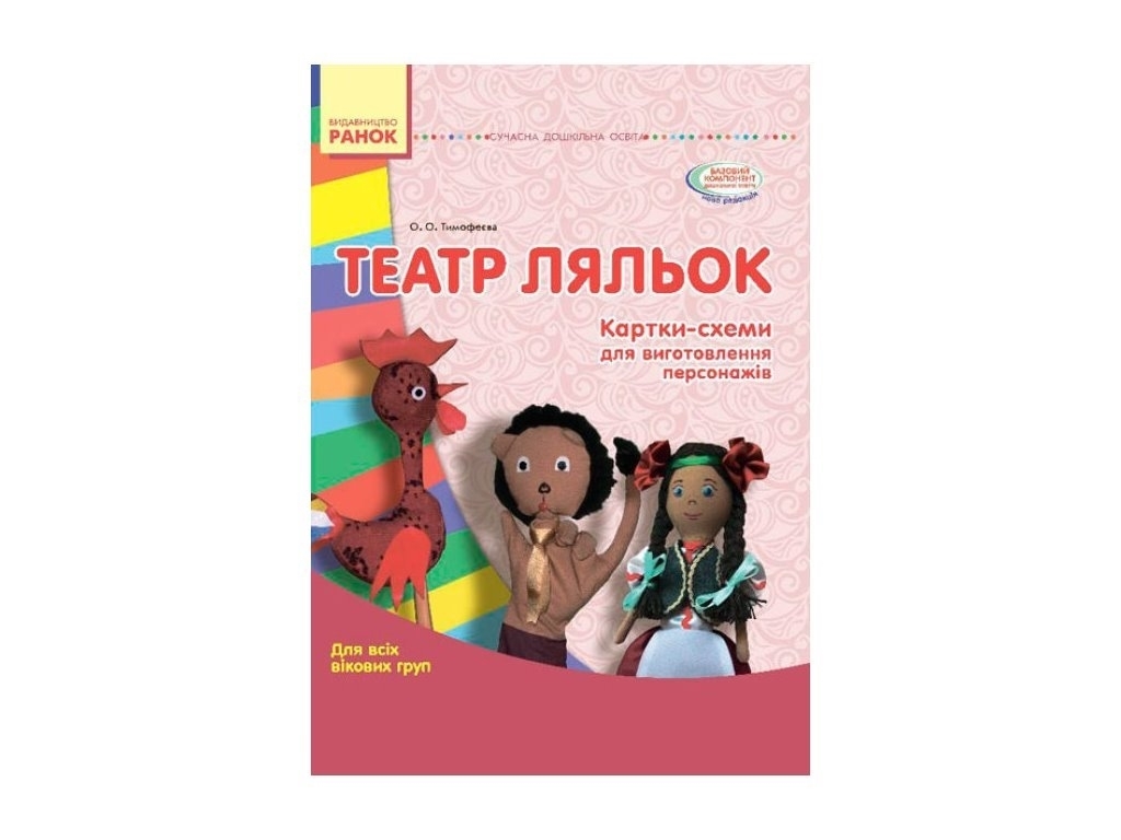 Папка-комплект "Театр ляльок. Картки + методика", для всіх вікових груп, О. О. Тимофєєва, Ранок