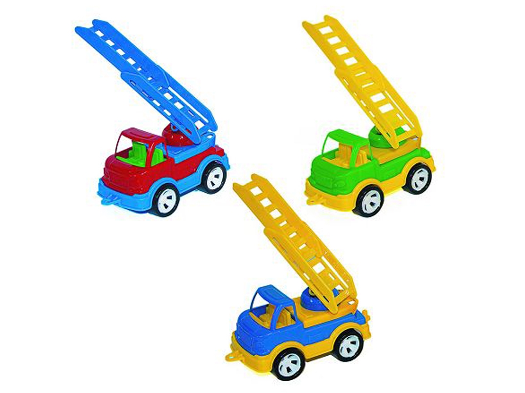 Машинка пожарная Mini Matik 002/8 13,5 см, подвижная лестница, Bamsic