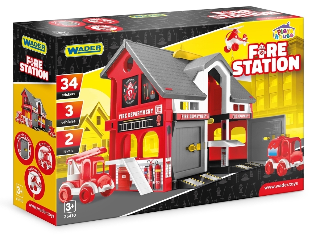 Игровой гараж пожарная станция Play House Wader 25410
