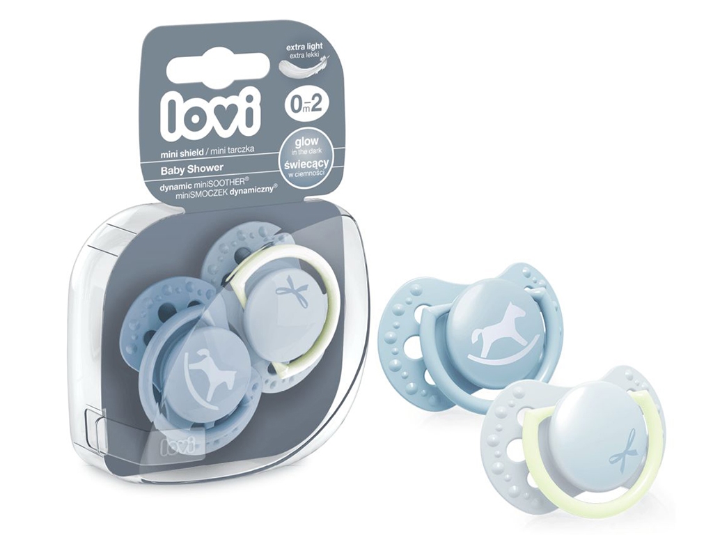 Пустушка силіконова динамічна Baby Shower Boy, 0-2 місяці, 2 шт., 22/900boy, LOVI