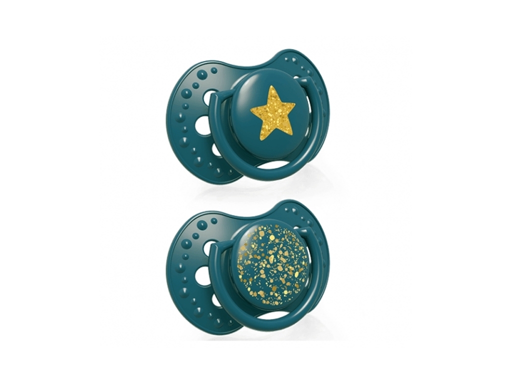 Пустышка силиконовая Stardust зеленая, силикон, 18+ мес., 22/895_green, LOVI