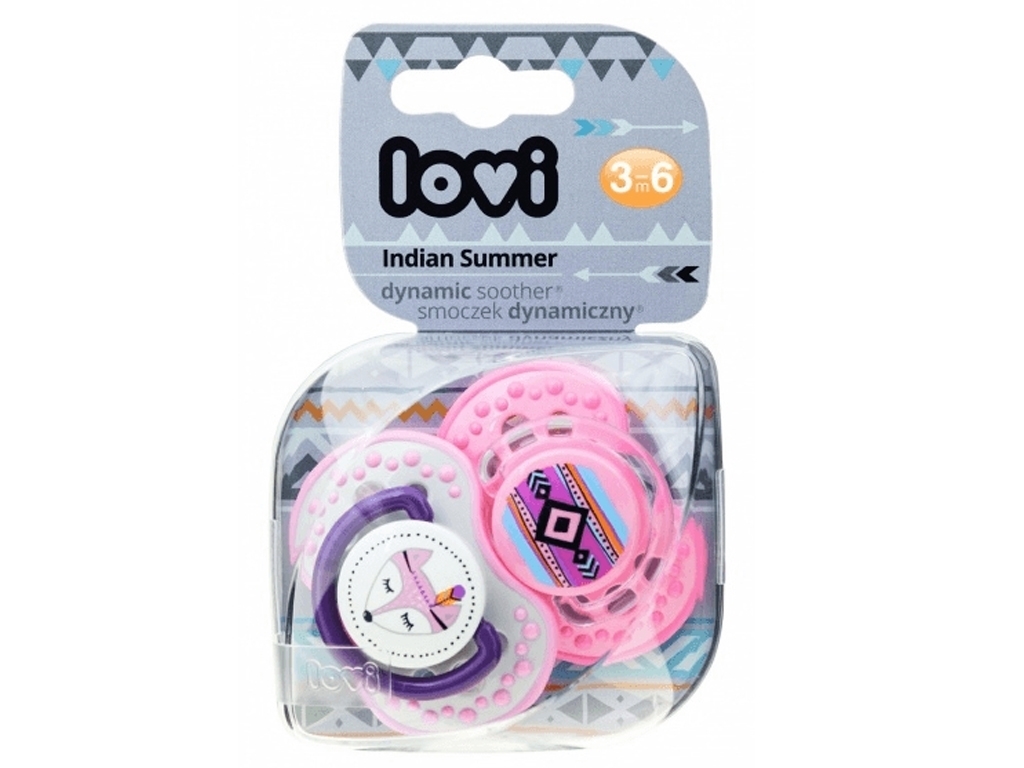 Пустушка силіконова Indian Summer Girl, силікон, 3-6 міс., 22/856girl, LOVI