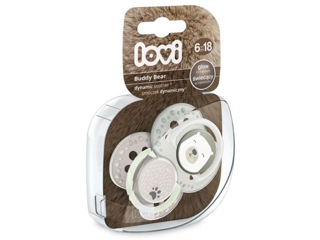 Пустышка, Buddy Bear, силикон, 6-18 мес., 22/865, LOVI