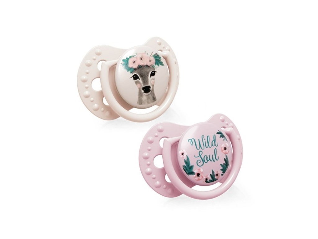 Пустышка силиконовая динамическая Wild Soul Girl, 6-18 мес, 22/884girl, LOVI
