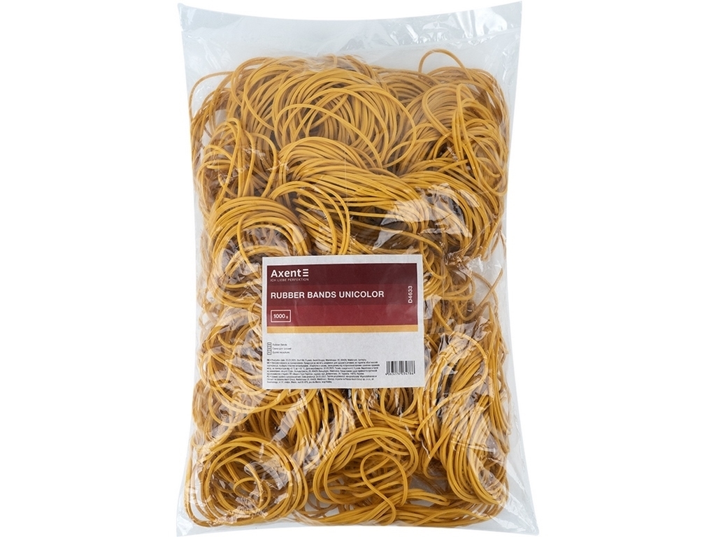 Резинки для денег Unicolor 1 кг. Axent Delta D4633