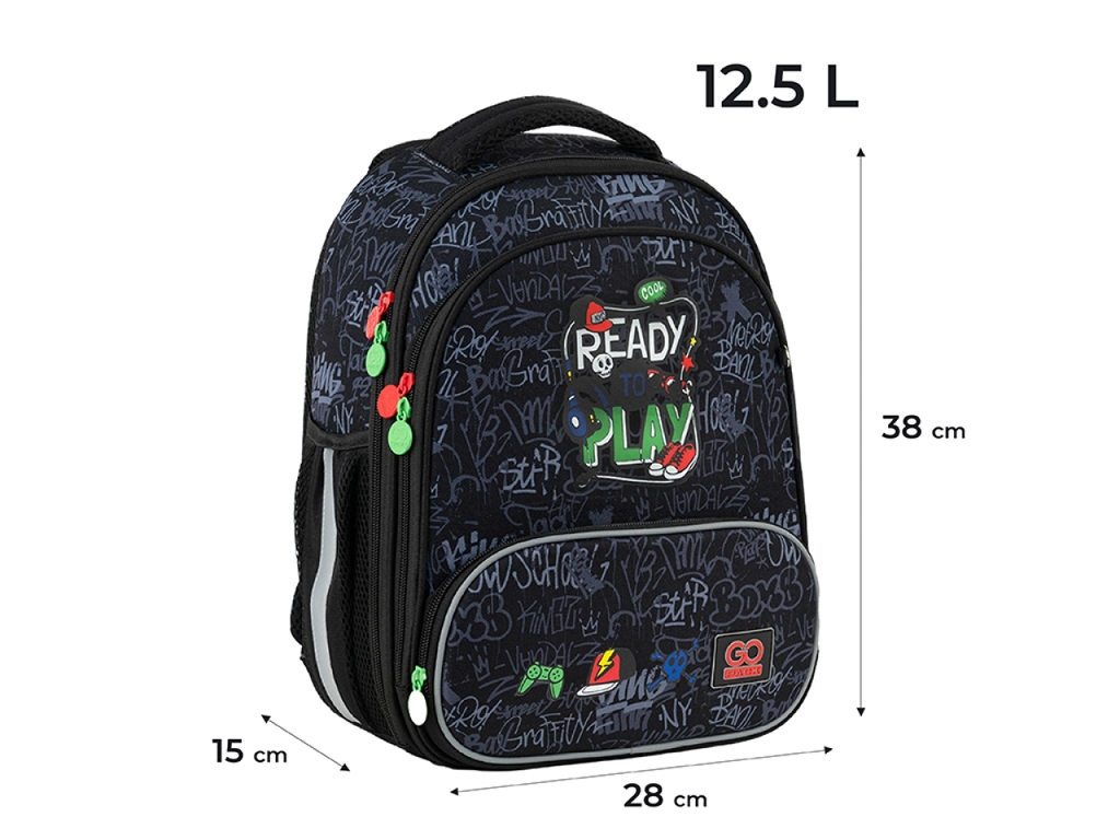 Рюкзак шкільний каркасний Ready2Play. GoPack GO24-597M-6