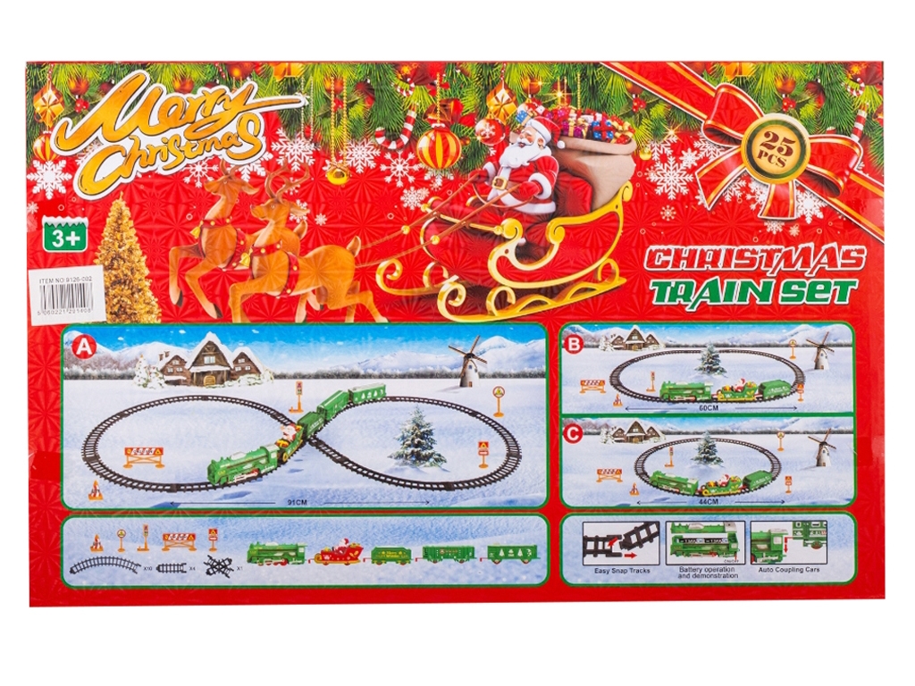 Різдвяний паровоз Merry Christmas 91 см, 9126-002