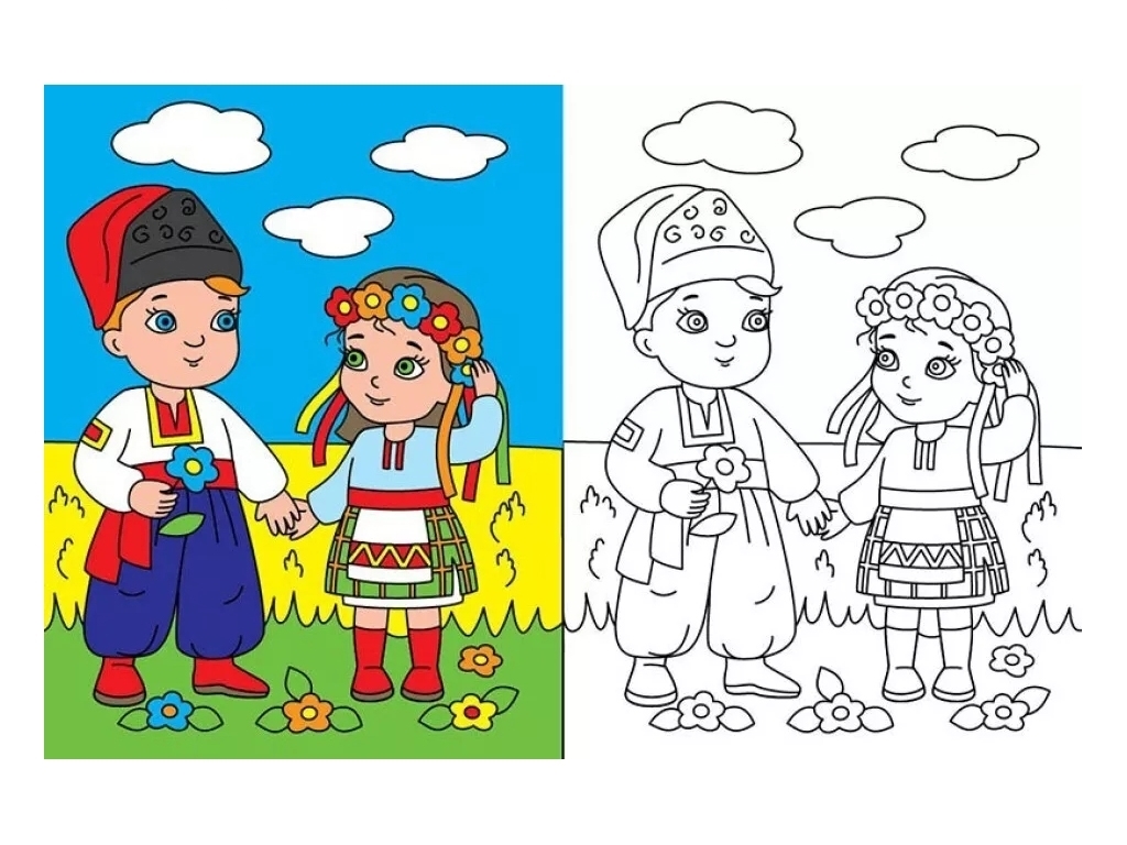 Розмальовка "Барвиста Україна. Подивись і розфарбуй", Каспарова Ю.В., Ранок