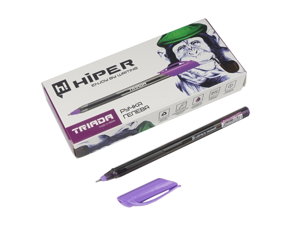 Ручка гелева Triada. Hiper HG-205. 0,6 мм. Колір фіолетовий