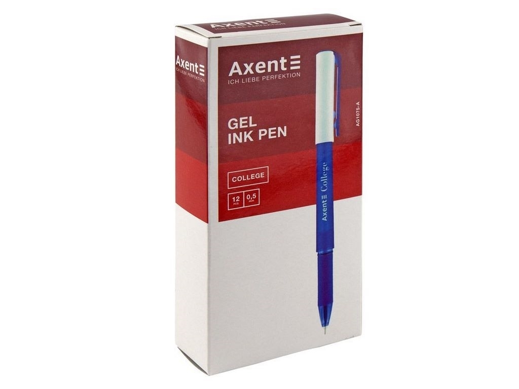 Ручка гелева College чорна. Axent AG1075-01-A