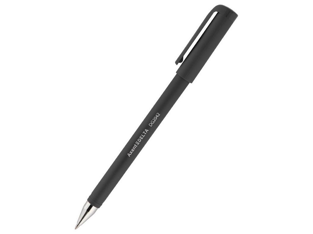 Ручка гелева чорна Axent Delta DG2042-01