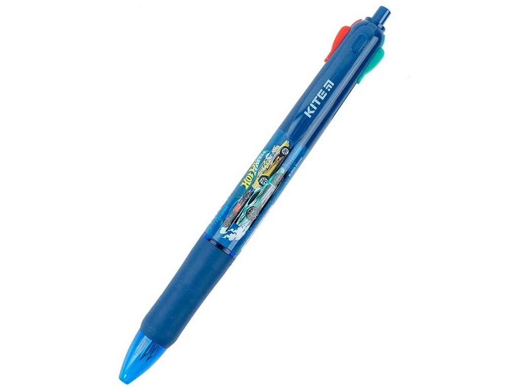 Ручка шариковая автоматическая Hot Wheels 4 цвета, Kite