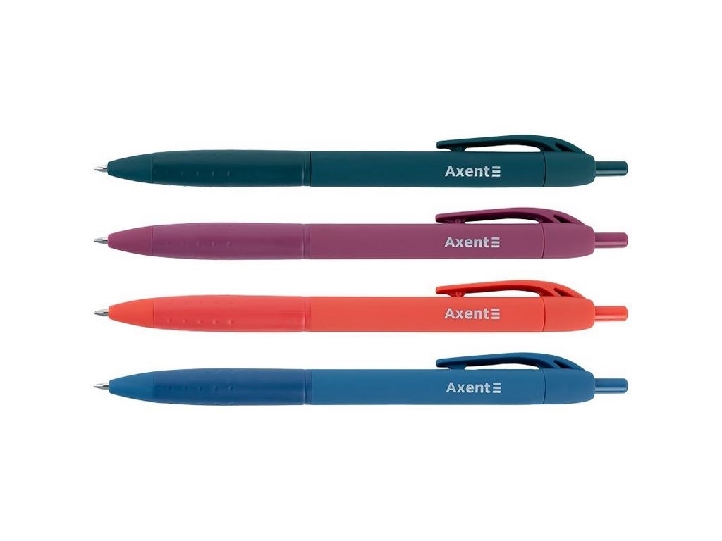 Ручка шариковая автоматическая Earth Colors синяя. Axent AB1097-02-A