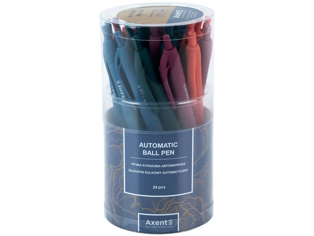 Ручка шариковая автоматическая Earth Colors синяя. Axent AB1097-02-A