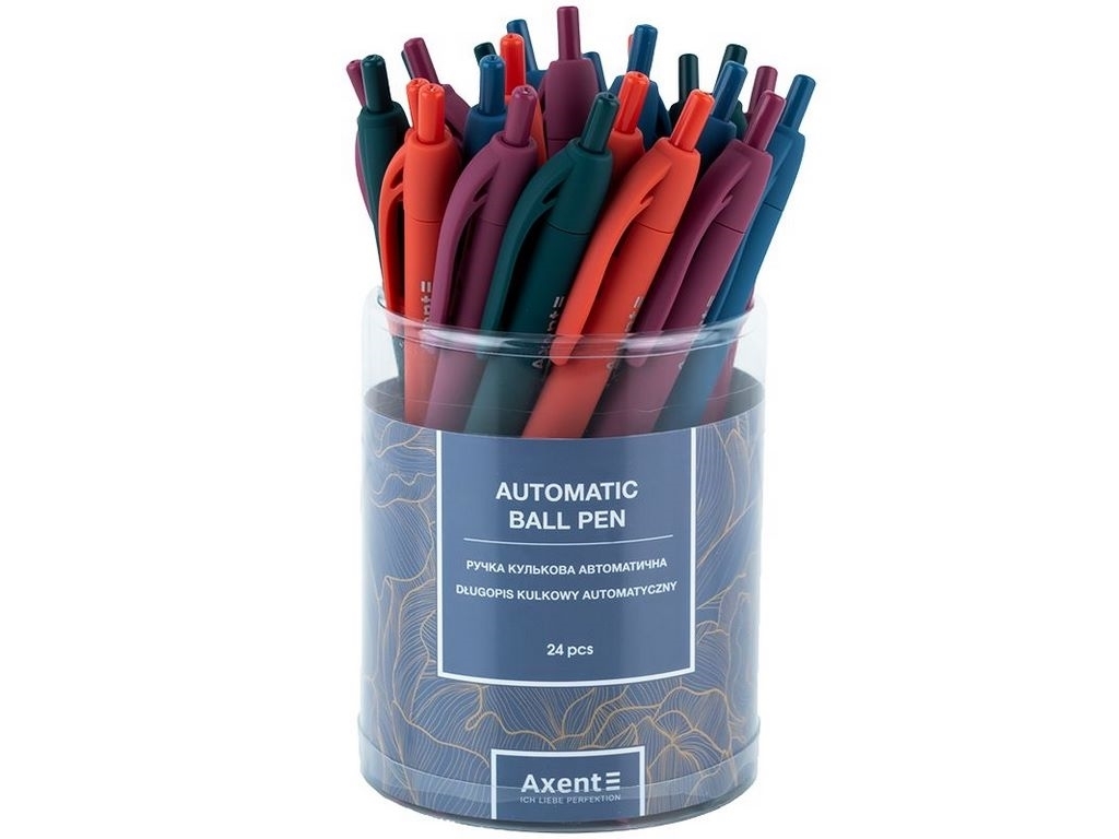 Ручка шариковая автоматическая Earth Colors синяя. Axent AB1097-02-A
