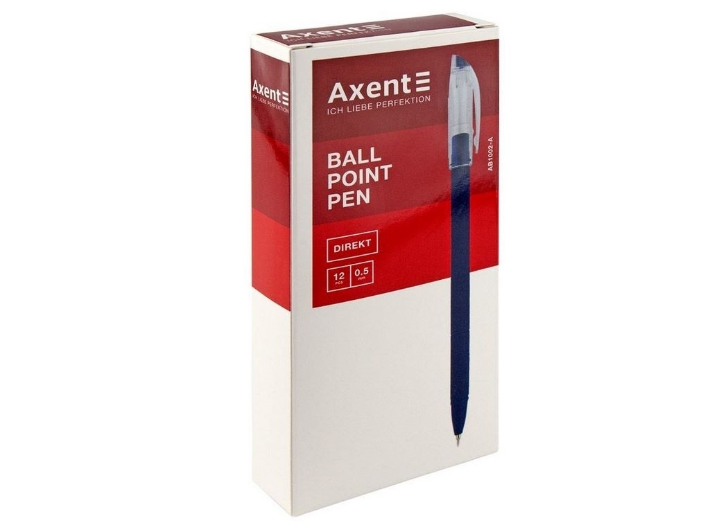Ручка шариковая черная Axent Direkt AB1002-01-A