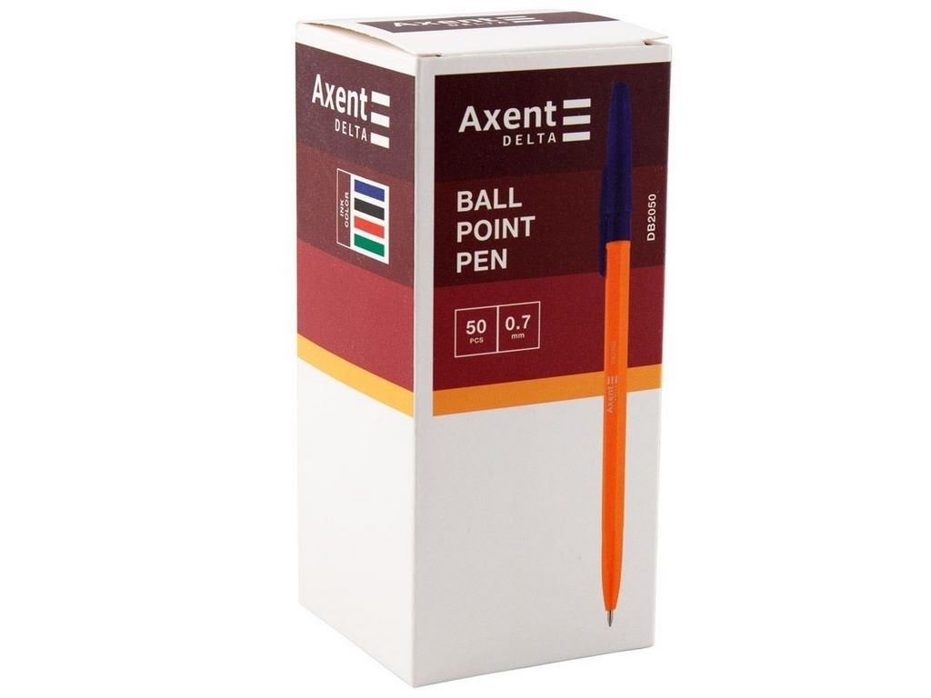 Ручка шариковая синяя Axent Delta DB2050-02