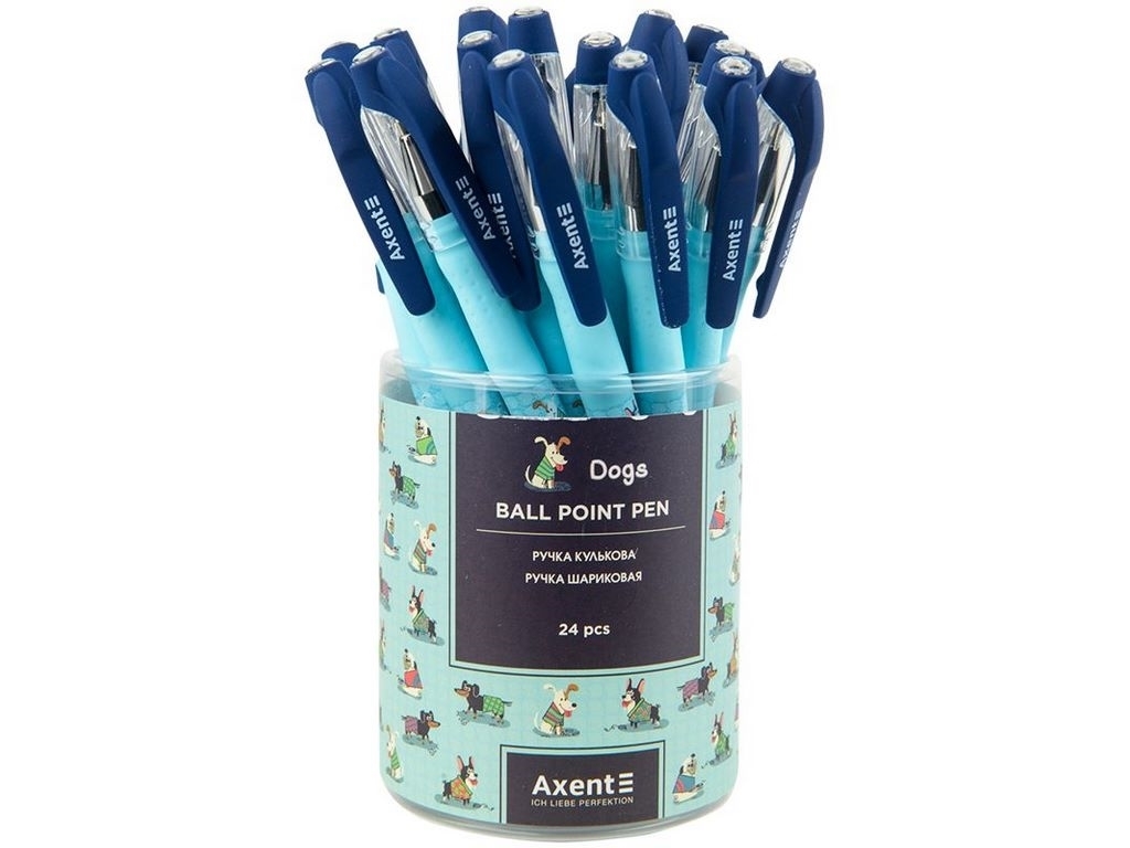 Ручка кулькова Dogs синя. Axent AB1049-31-A