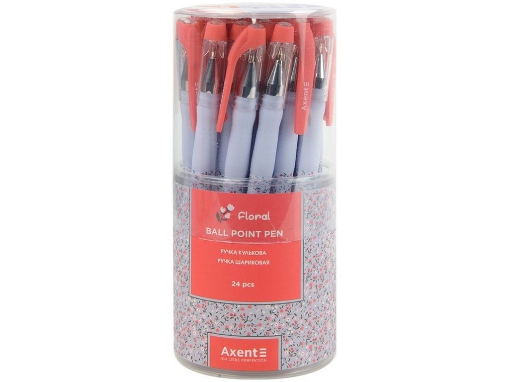 Ручка шариковая Floral синяя. Axent AB1049-37-A