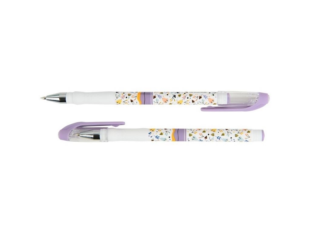 Ручка кулькова Flowers синя. Axent AB1049-39-A