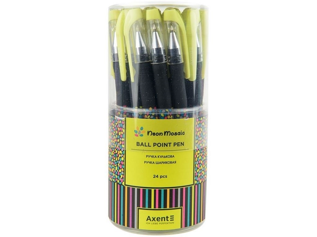 Ручка кулькова Neon mosaic синя. Axent AB1049-34-A