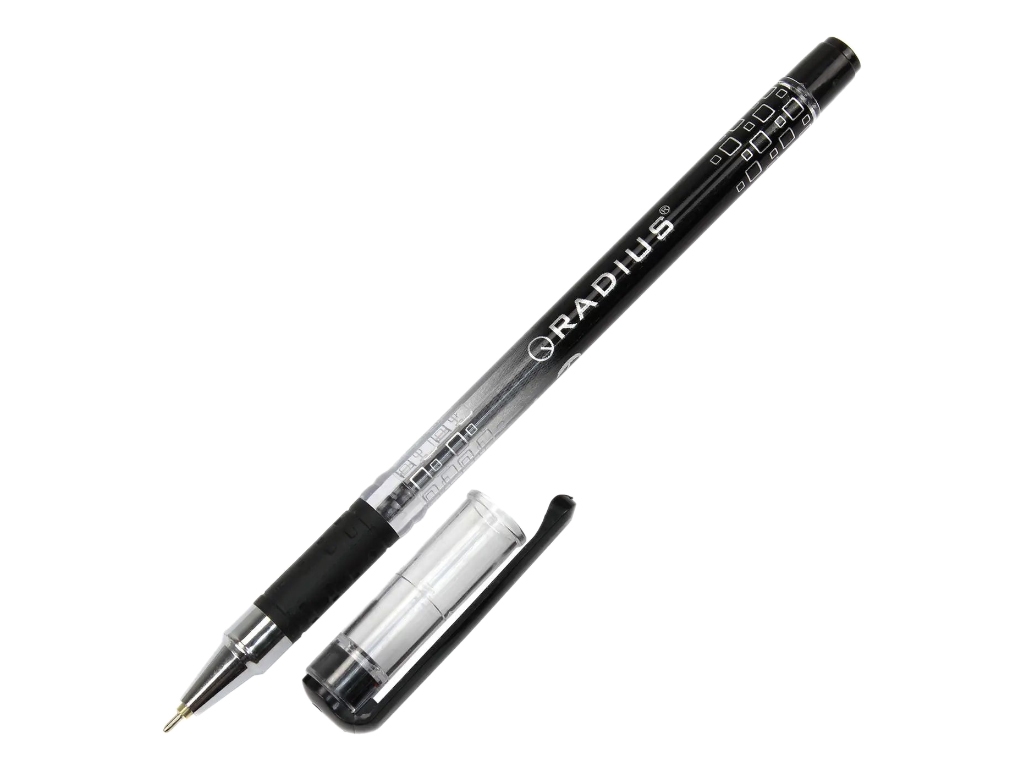 Ручка кулькова з принтом чорна. Radius I-Pen