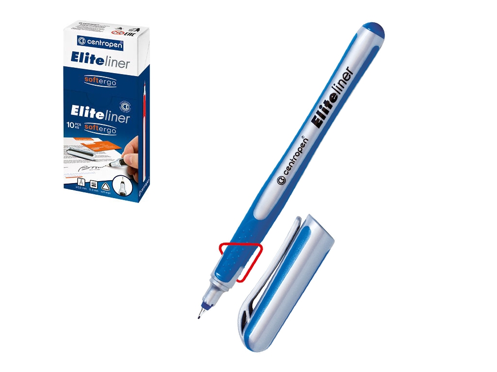 Ручка Лінер Elite синій 0.3 мм. Centropen 4721/03