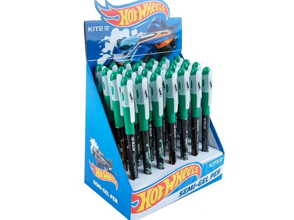 Ручка масляная синяя Hot Wheels, Kite