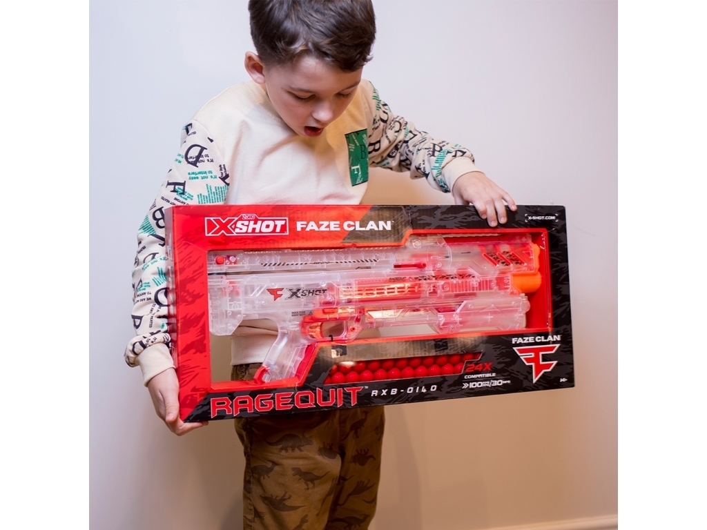 Быстрострельный бластер игрушечный X-SHOT Chaos FAZE Ragequit 24 шарика. Zuru 36498