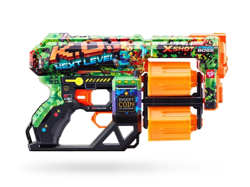 Быстрострельный игрушечный бластер X-SHOT Skins Dread К.О. 12 патронов. Zuru 36517B