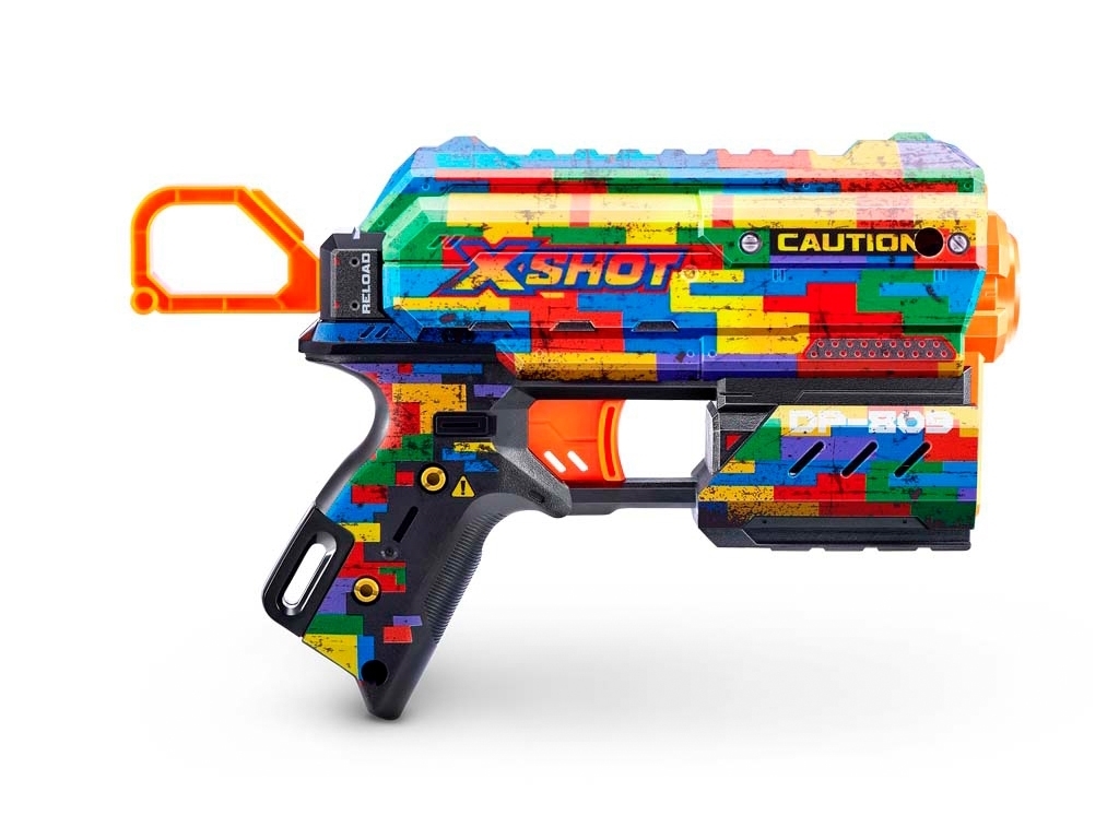 Быстрострельный бластер игрушечный X-SHOT Skins Flux Striper 8 патронов. Zuru 36516K