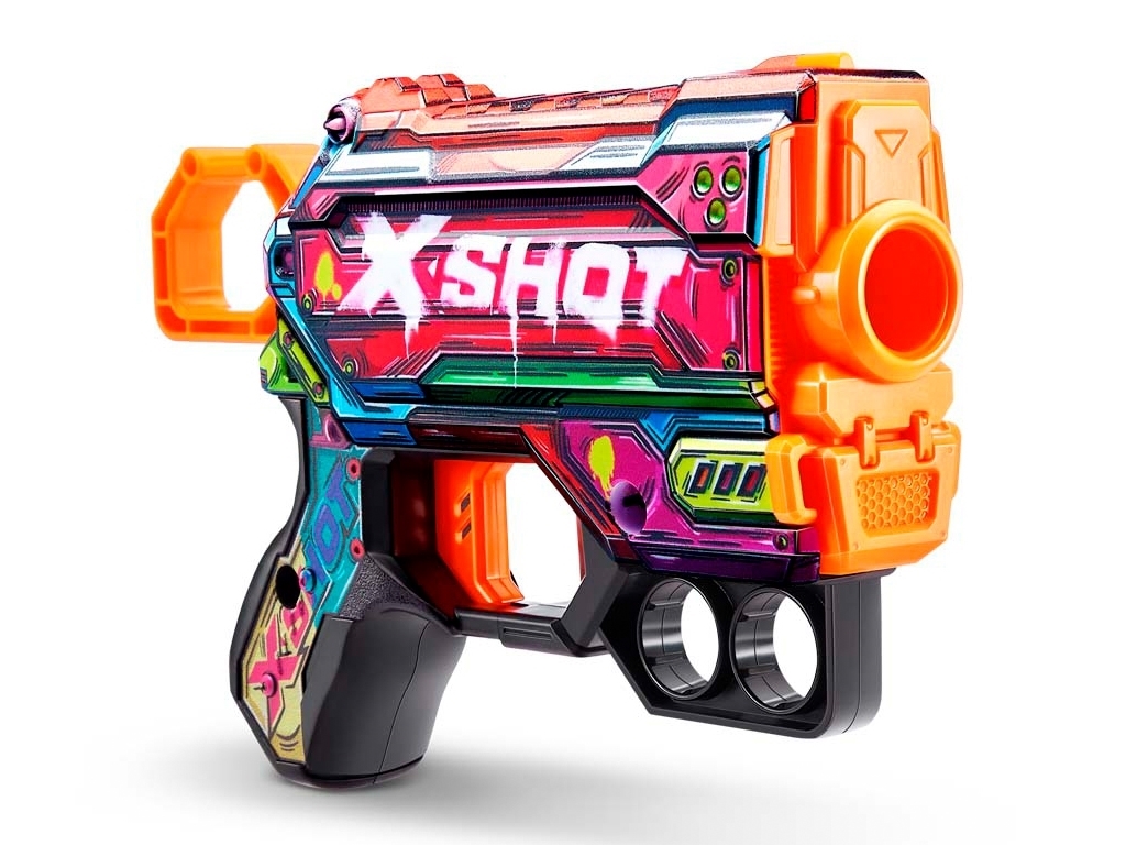 Быстрострельный игрушечный бластер X-SHOT Skins Menace Mercenary 8 патронов. Zuru 36515P