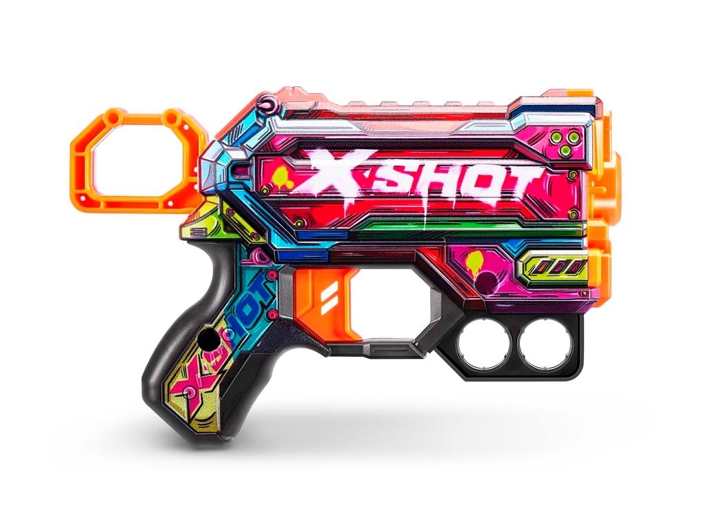 Быстрострельный игрушечный бластер X-SHOT Skins Menace Mercenary 8 патронов. Zuru 36515P