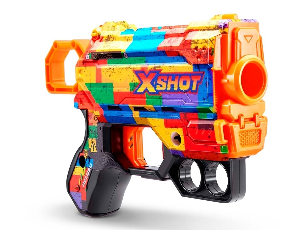 Быстрострельный игрушечный бластер X-SHOT Skins Menace Striper 8 патронов. Zuru 36515N