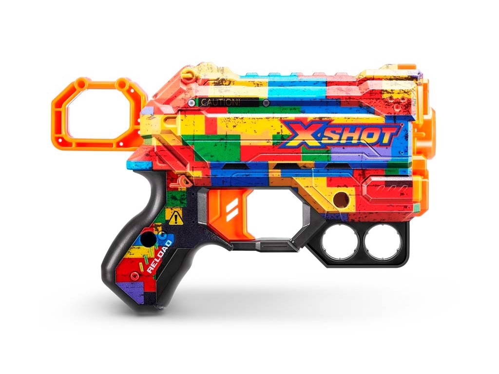Быстрострельный игрушечный бластер X-SHOT Skins Menace Striper 8 патронов. Zuru 36515N