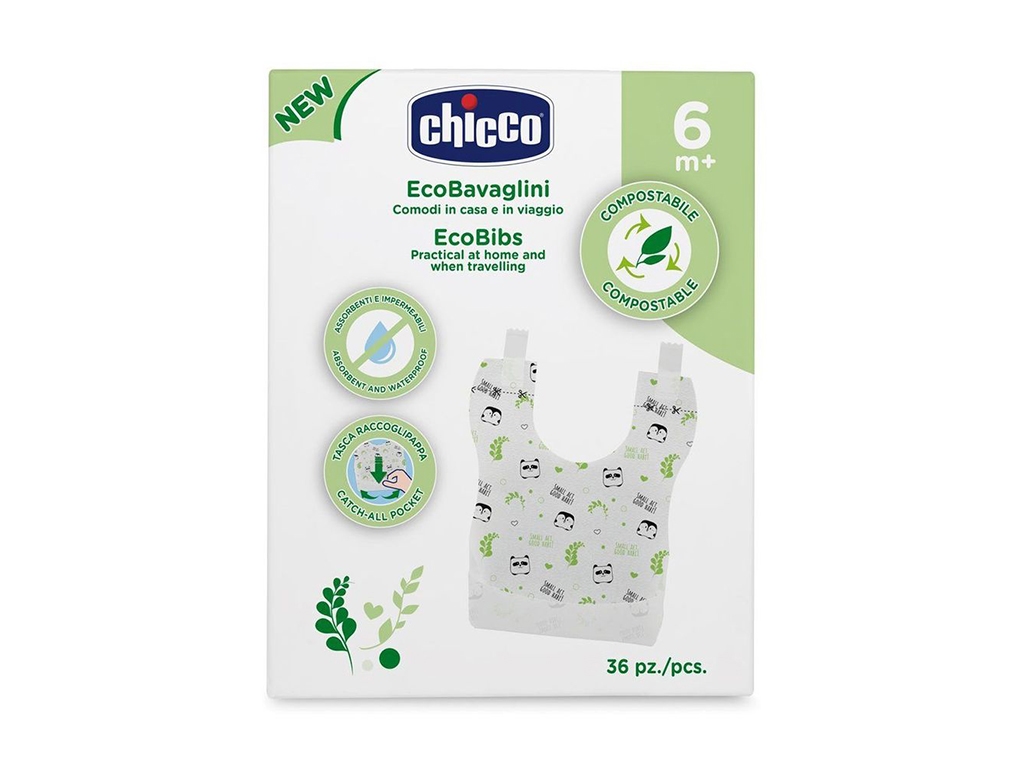 Слюнявчики одноразовые Eco Bibs, 36 шт, Chicco
