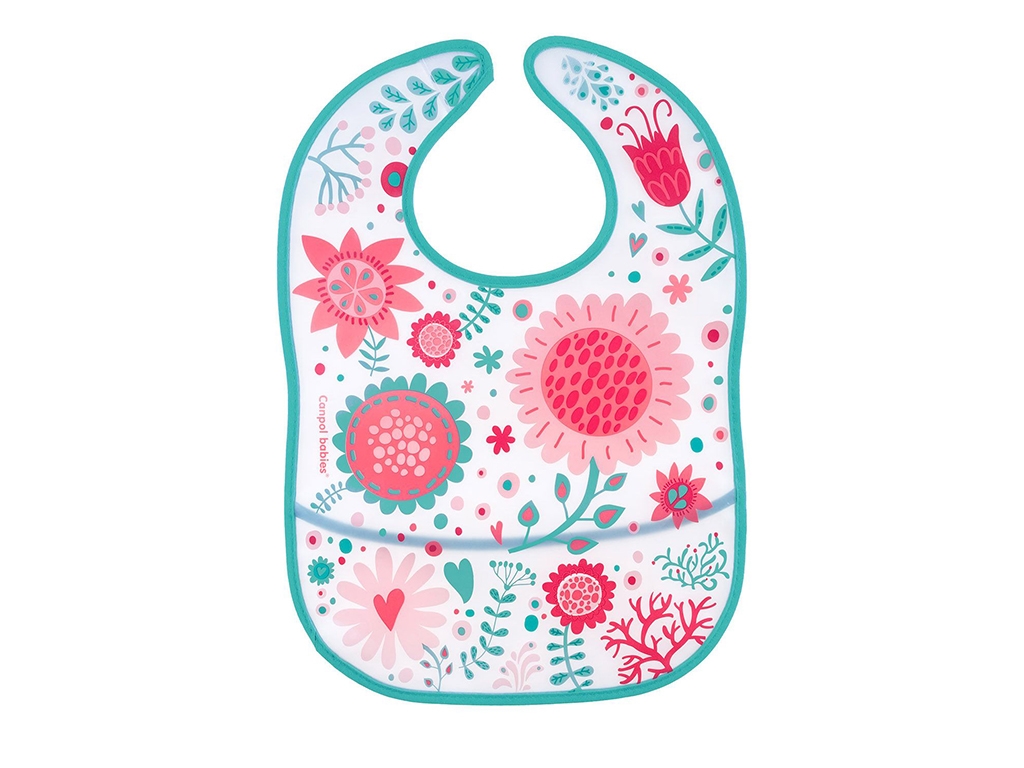 Слюнявчик Wild Nature Рожевий, пластик, 6+, 9/234_pin, Canpol Babies