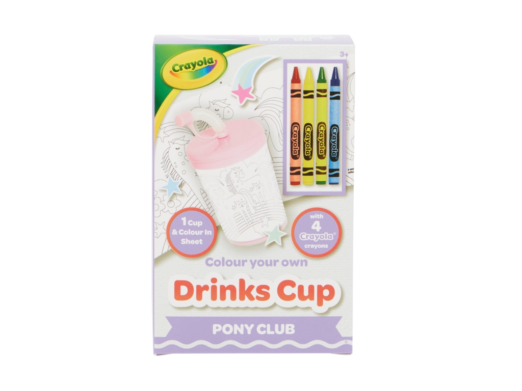 Творческий набор “Стаканчик Пони-клуб”, с карандашами, Возраст 3+, Crayola