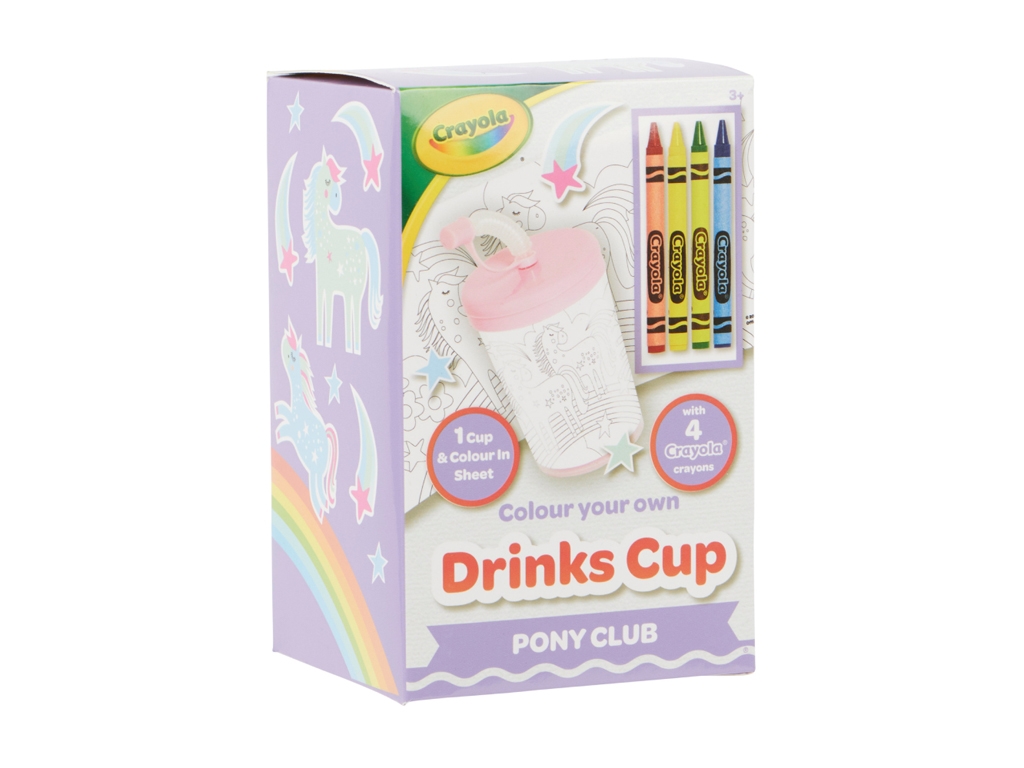 Творческий набор “Стаканчик Пони-клуб”, с карандашами, Возраст 3+, Crayola