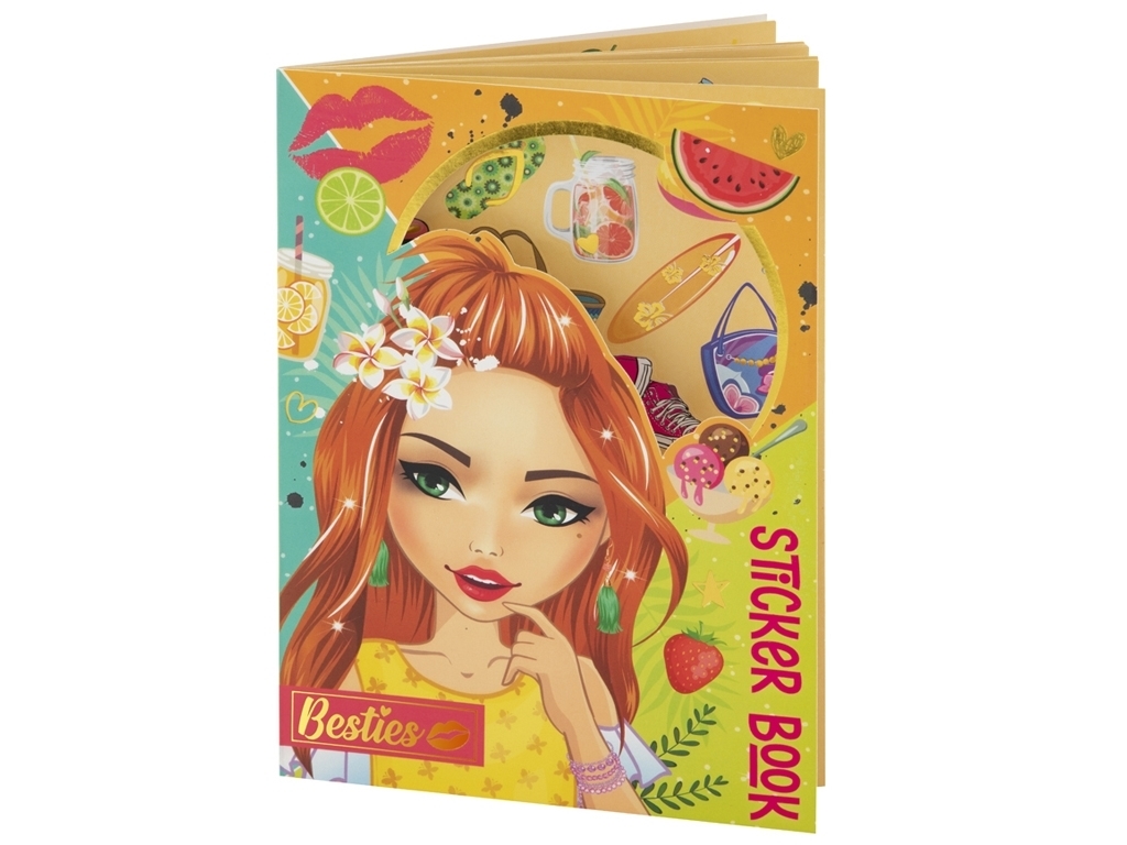 Творческая книга «Стикербук Besties Summer» формат A5 8 листов, возраст от 3 лет, Besties