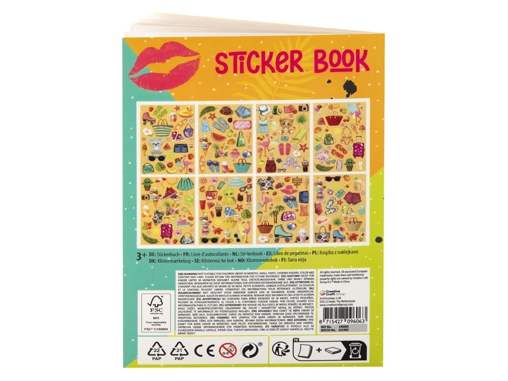Творческая книга «Стикербук Besties Summer» формат A5 8 листов, возраст от 3 лет, Besties