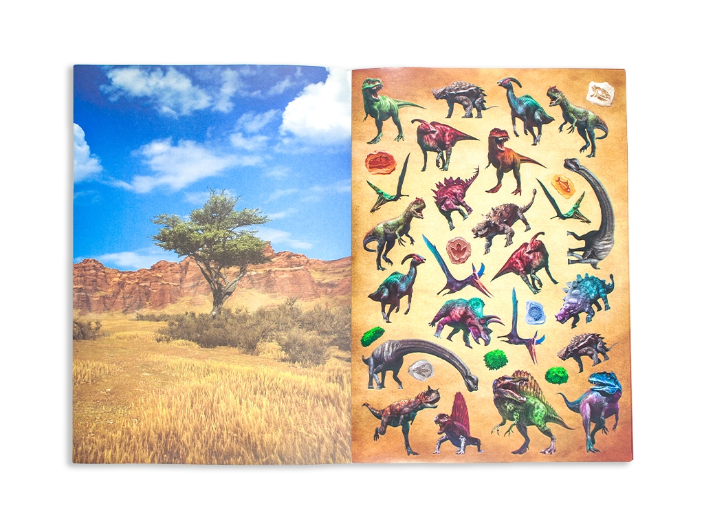 Творча книга «Стікербук Moxy Dinosaur Expedition» з 180+ наліпками, вік 3+, Moxy