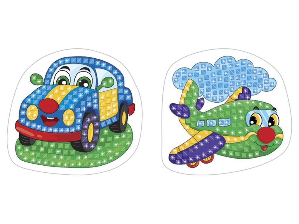 Стікерна мозаїка, Машина та Літак, Ranok Creative