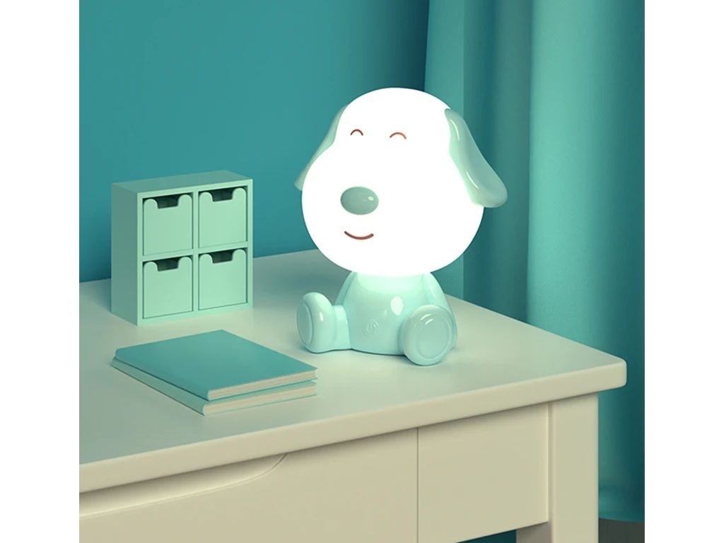 Светильник-ночник LED с аккумулятором Doggy синий, Kite